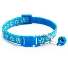 Pet Bell Collar; Adjustable Buckle Cat Collar; Multiple Color (Color: Black)